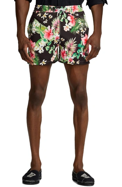 Ralph Lauren Purple Label 4.25-inch Amalfi Botanical Swim Trunk In Floral Multi