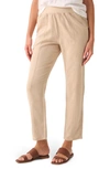 Faherty Arlie Pull-on Tapered Leg Pants In Safari
