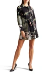 TED BAKER WINNIEH FLORAL LONG SLEEVE SHIRTDRESS