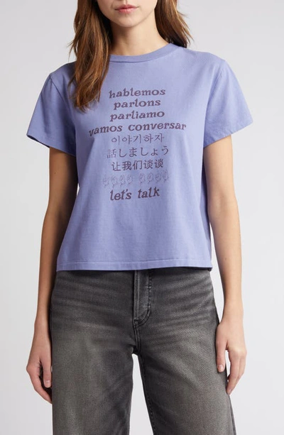 Re/done Classic Let's Talk Tee In Celestial In Xs