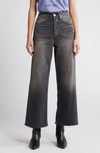 Re/done Women's High-rise Wide-leg Crop Jeans In Nero
