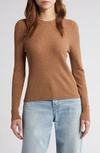 RE/DONE SLIM FIT WOOL & CASHMERE WAFFLE KNIT SWEATER