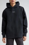 Acne Studios Franklin Hooded Cotton Sweatshirt In Black