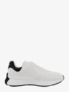 Alexander Mcqueen Sprint Runner Embossed Two-tone Leather Exaggerated-sole Sneakers In White