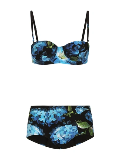 Dolce & Gabbana Bluebell Balconette Bikini Set In Black