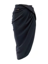 Jacquemus La Jupe Saudade Draped Skirt In Blue