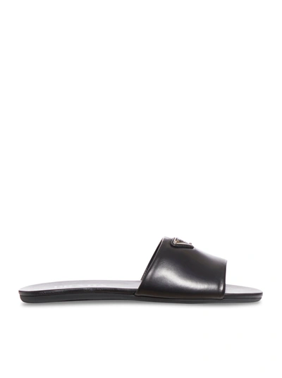 Prada Sandals Nappa Soft In Black