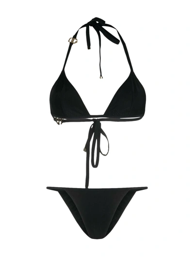 Dolce & Gabbana Triangle-cup Bikini Set In Black