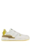 Isabel Marant White Yellow Classic Stadium Sneakers In Multicoloured