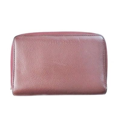 Gucci Zip Around Burgundy Leather Wallet  ()