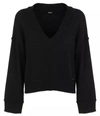 IMPERFECT BLACK POLYESTER SWEATER