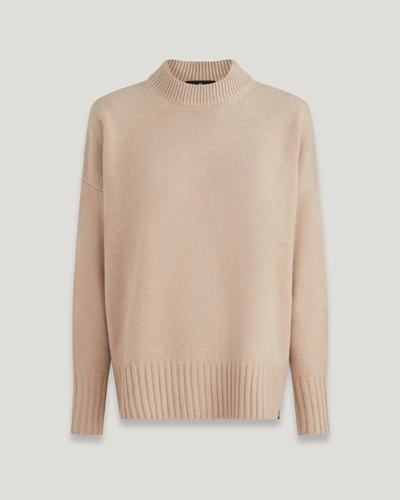 Belstaff Heath Crewneck Jumper In Sand Melange