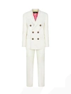 Dsquared2 Boston Double-breasted Suit In 0ff-white