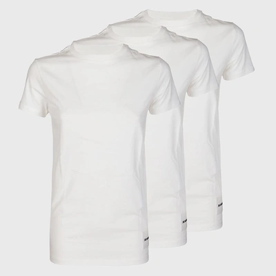 JIL SANDER JIL SANDER WHITE COTTON T-SHIRT