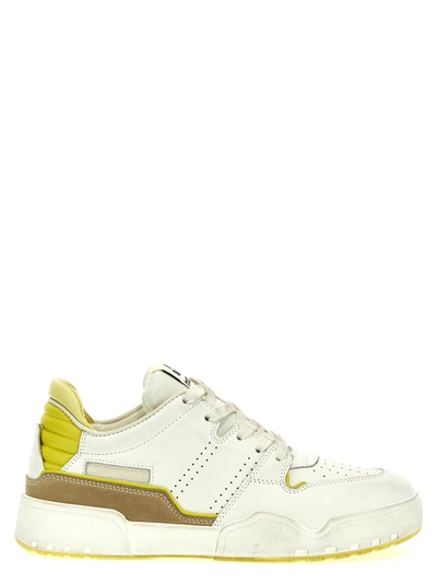 Isabel Marant Classic Stadium Sneakers Yellow In White