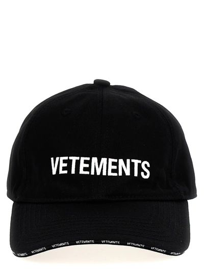 Vetements Logo Cap Hats Black