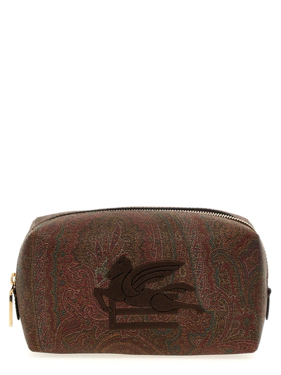 Etro Logo Embroidery Beauty Brown In White