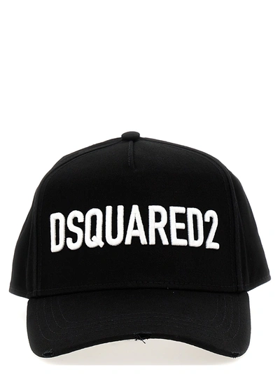 Dsquared2 Logo Embroidery Cap Hats In Black