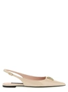 DOLCE & GABBANA LOGO SLINGBACK BALLET FLATS FLAT SHOES