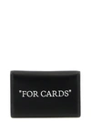 OFF-WHITE QUOTE BOOKISH WALLETS, CARD HOLDERS WHITE/BLACK