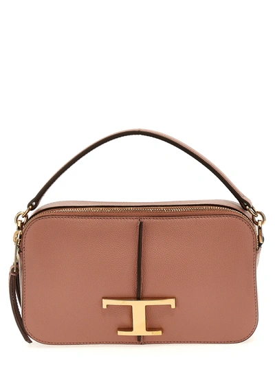 Tod's T Timeless Shoulder Bags Purple In Brown