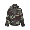 Dolce & Gabbana Camouflage Print Zip-up Hooded Jacket In Green