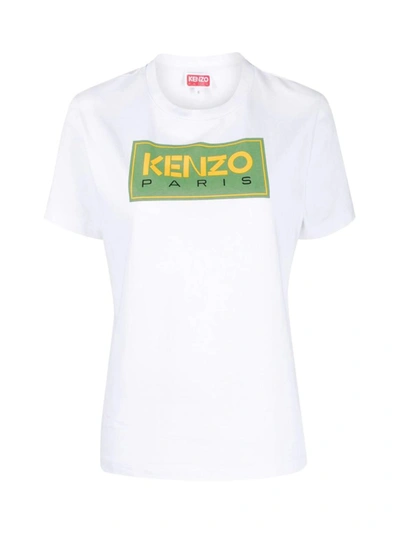 Kenzo Logo-print Cotton T-shirt In Blanc