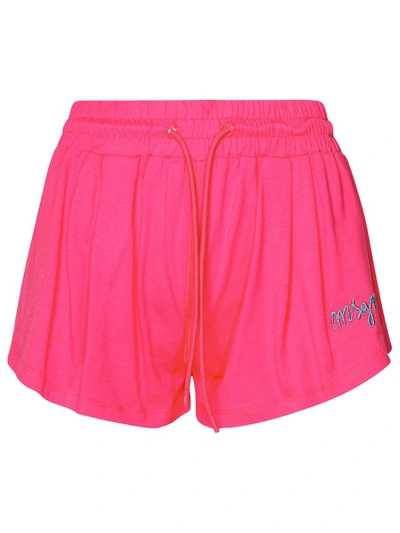 Msgm Shorts Logo Perline In Pink