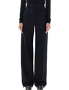 Stella Mccartney Straight Leg Stretch Wool Pants In Black