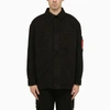 44 Label Group Denim Overshirt With Lighter Holder In Black
