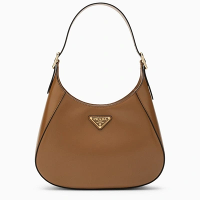 Prada Cleo Brown Leather Shoulder Bag Women