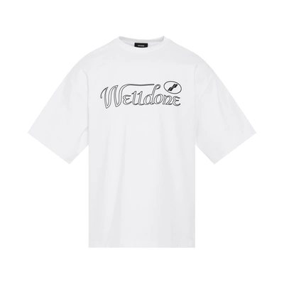 We11 Done Logo-print Cotton T-shirt In White