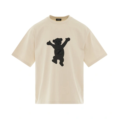 We11 Done Beige Teddy T-shirt In Ivory