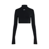 Off-white Off Stamp Sec Skin Crop Top In Black