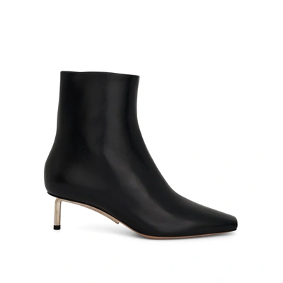 OFF-WHITE WOMEN'S SILVER ALLEN ANKLE BOOTS