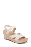 Lifestride Danita Slingback Platform Wedge Sandal In Bone