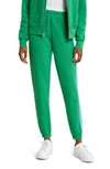 Aviator Nation Stripe Sweatpants In Kelly Green/blue