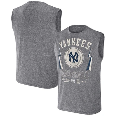 Darius Rucker Collection By Fanatics Charcoal New York Yankees Relaxed-fit Muscle Tank Top
