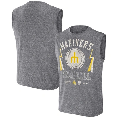 Darius Rucker Collection By Fanatics Charcoal Seattle Mariners Muscle Tank Top