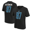 NIKE YOUTH NIKE AIDAN HUTCHINSON BLACK DETROIT LIONS PLAYER NAME & NUMBER T-SHIRT