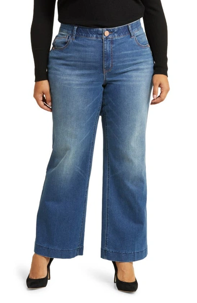 Wit & Wisdom 'ab'solution High Waist Wide Leg Jeans In Blue