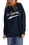 Favorite Daughter Go Sport Sweatshirt In Navy