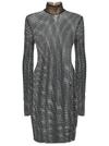 Genny Mesh-panelling Semi-sheer Dress In Nero