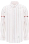Thom Browne Vertical-stripe Pattern Cotton Shirt In White