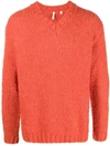 Sunflower Aske Fleece-texture Jumper In Yellow & Orange