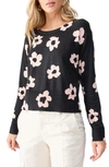 Sanctuary All Day Long Sweater In Pearl Blue Flower Pop