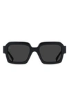 Raen Mystiq Pol S236 Rectangle Polarized Sunglasses In Recycled Black/ Smoke Polar