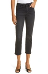 FRAME LE PIXIE SYLVIE HIGH WAIST SLIM STRAIGHT LEG JEANS