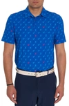 ROBERT GRAHAM STINGER SKULL PRINT SHORT SLEEVE PERFORMANCE GOLF POLO