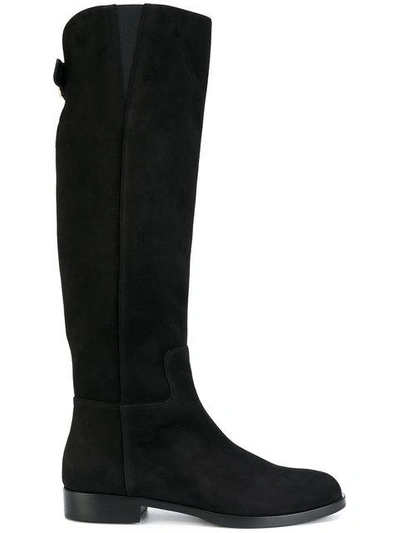 Dolce & Gabbana Mid-calf Riding Boots In Black